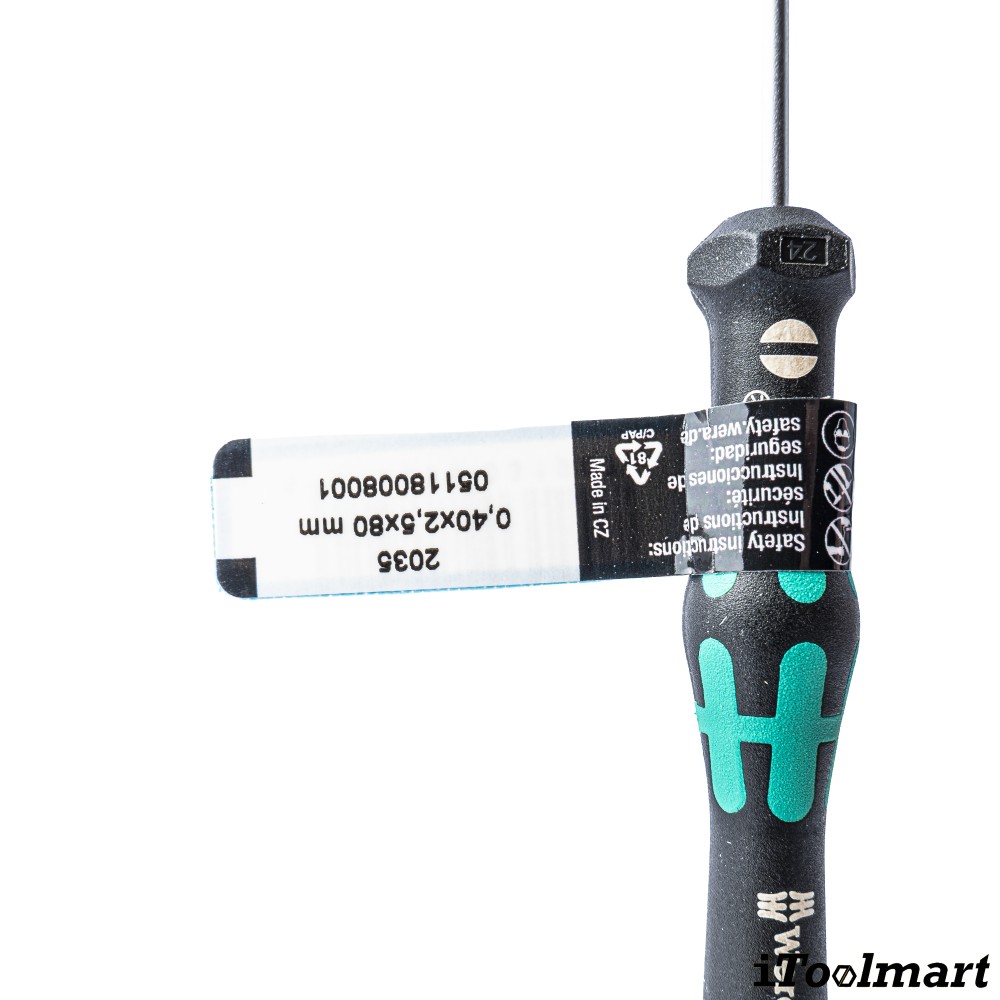ไขควงปากแบน Wera Screwdriver 2035 05118008001 ขนาด 0 40 x 2 5 x 80  mm