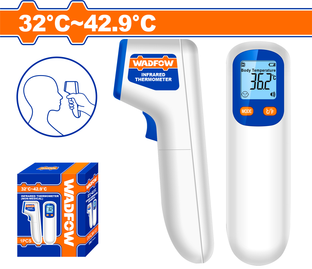 เครื่องวัดอุณหภูมิร่างกาย แบบอินฟราเรด WADFOW WNT2501