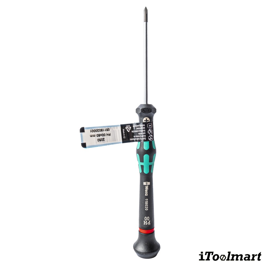 ไขควงปากแฉก Wera 05118020001 Screwdriver 2050 ขนาด PH 00 x 60 mm