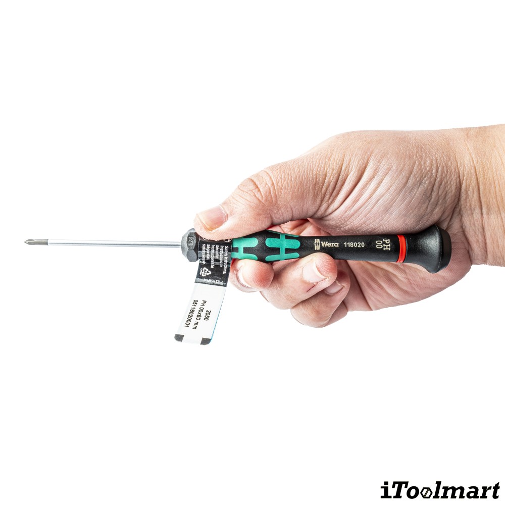 ไขควงปากแฉก Wera 05118020001 Screwdriver 2050 ขนาด PH 00 x 60 mm