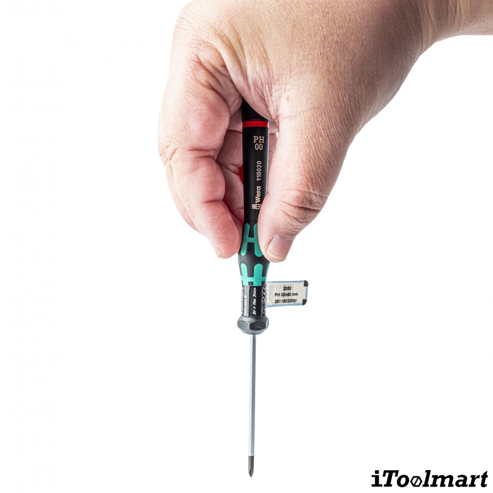 ไขควงปากแฉก Wera 05118020001 Screwdriver 2050 ขนาด PH 00 x 60 mm