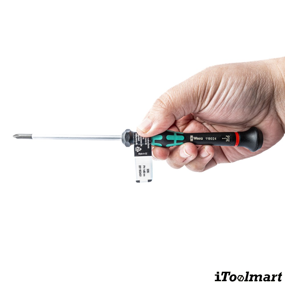 ไขควงปากแฉก Wera 05118024001 Screwdriver 2050 ขนาด PH 1 x 80 mm