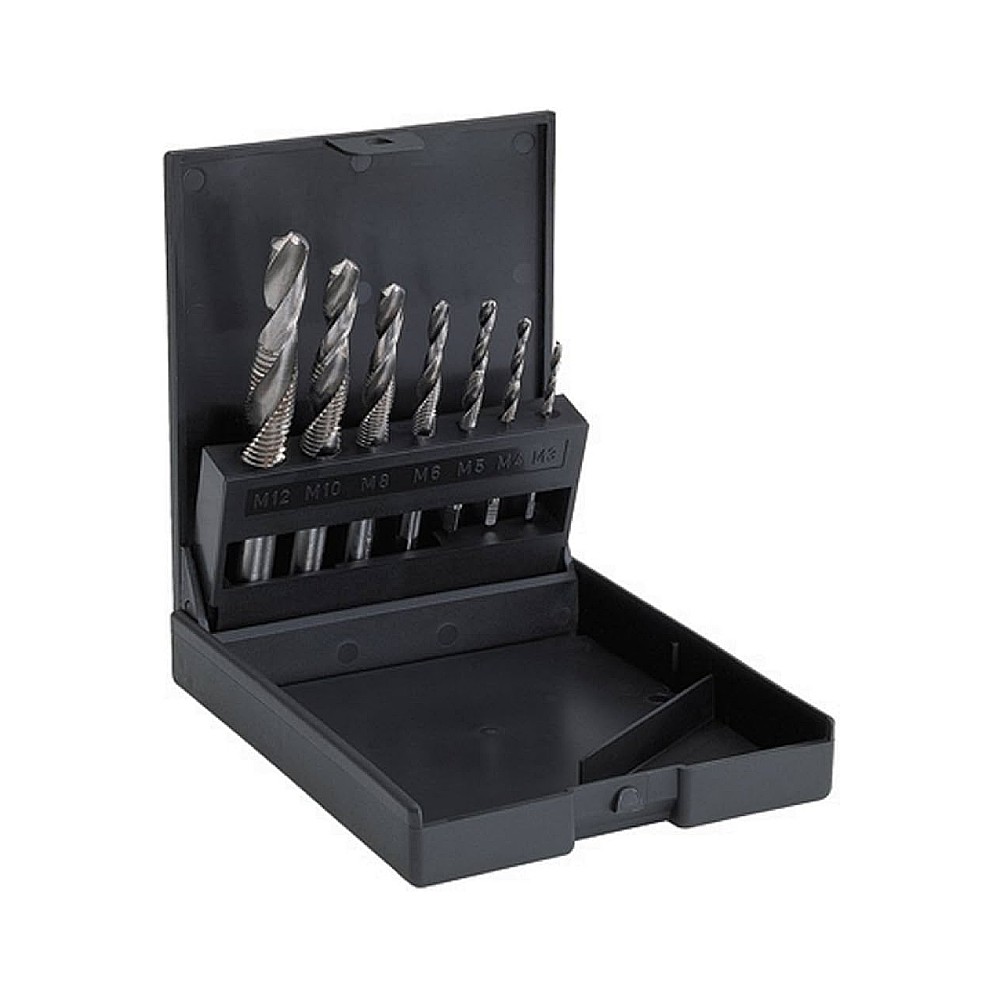 ชุดดอกต๊าป Volkel 47837 P.K.370 ขนาด M3 - M12 เกรด HSS-E (7 ชิ้น)
