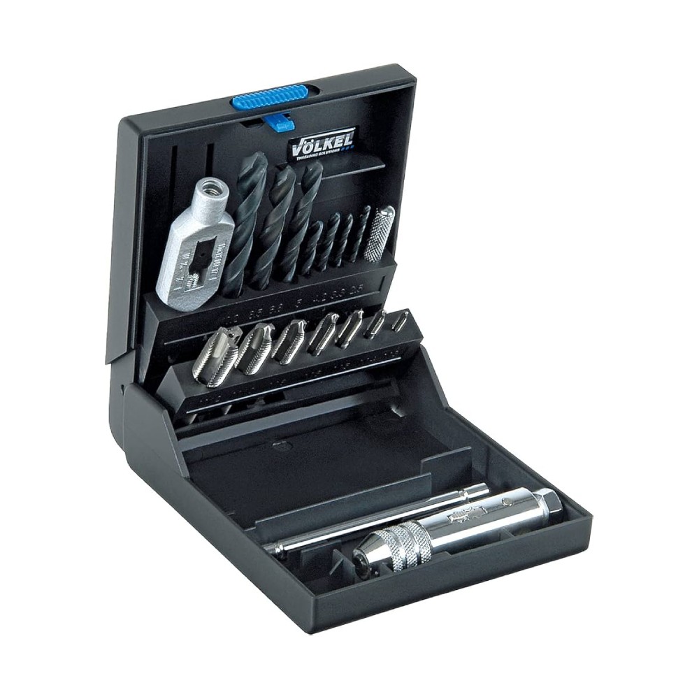 ชุดเครื่องมือต๊าปเกลียว Volkel P.K.25 47605 ขนาด M3 - M12 เกรด HSS-E (16 ชิ้น)
