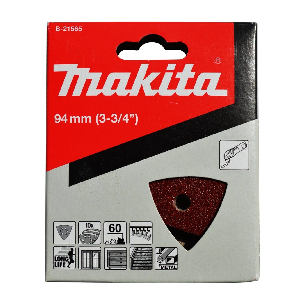 กระดาษทรายยาวสำหรับงานไม้ Makita B 21565 เบอร์ 60  10 แผ่น ชุด 