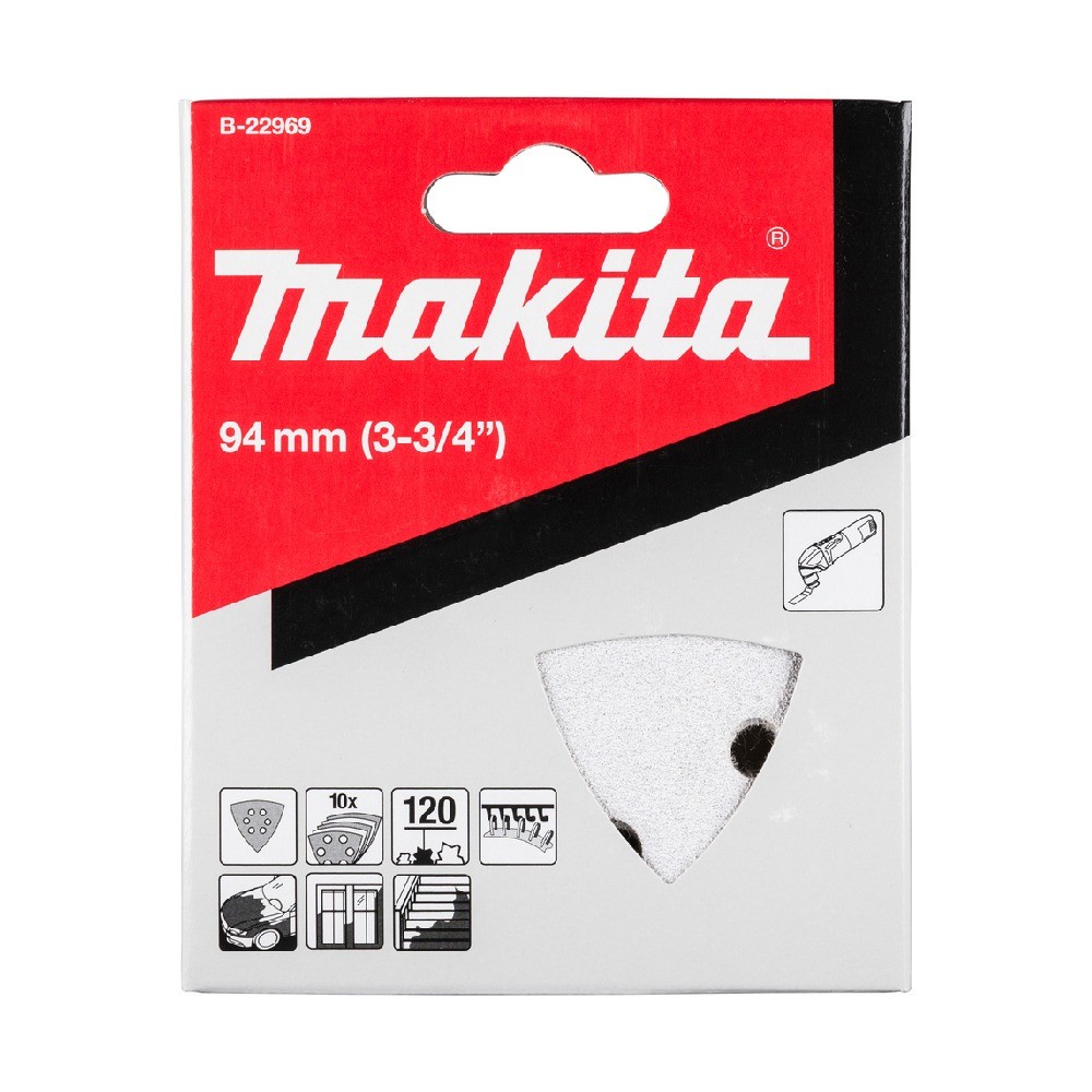 กระดาษทรายสำหรับงานสี Makita B 22969 เบอร์ 120  10 แผ่น ชุด 