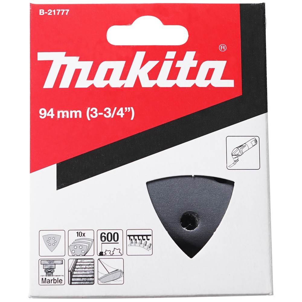 กระดาษทรายเดลต้า สีดำ Makita B 21777 เบอร์ 600  10 แผ่น ชุด 