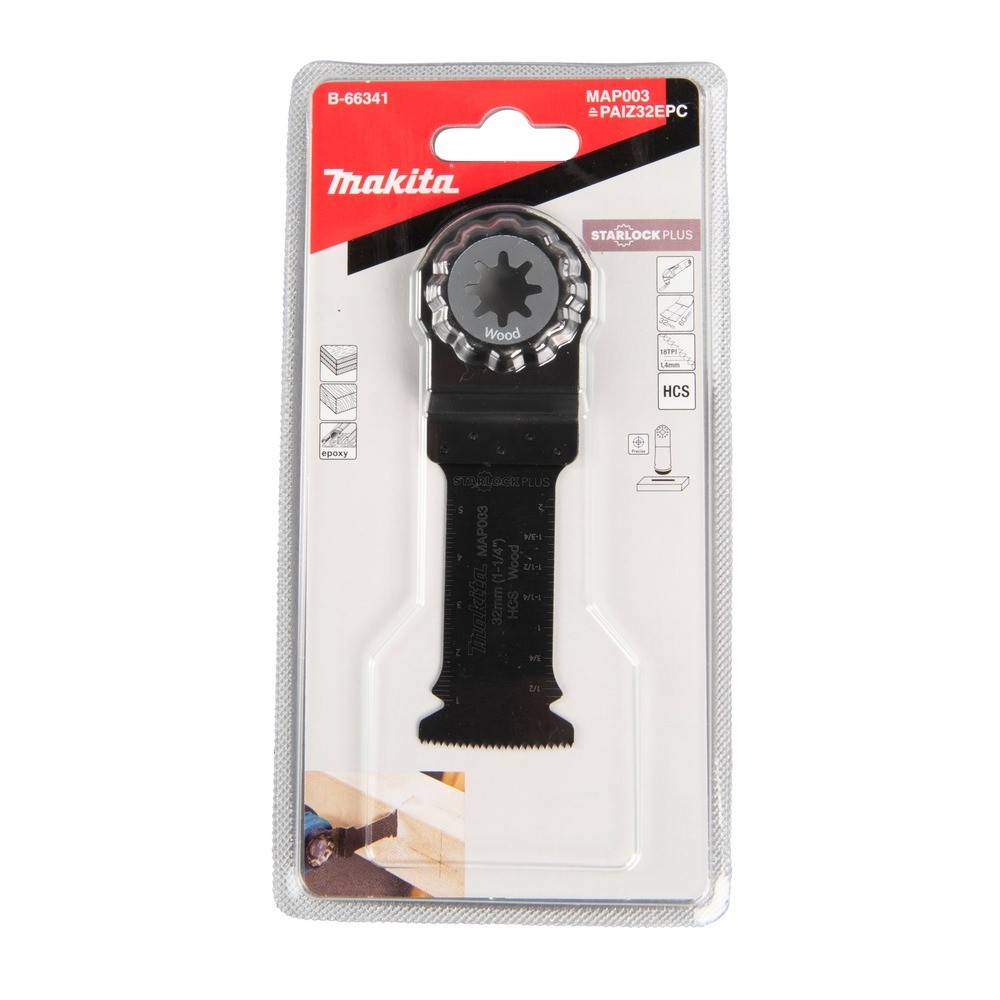 ใบเลื่อยตัดจ้วง Starlock Plus Makita B 66341 ขนาด 32×60 มม  รหัส MAP003 