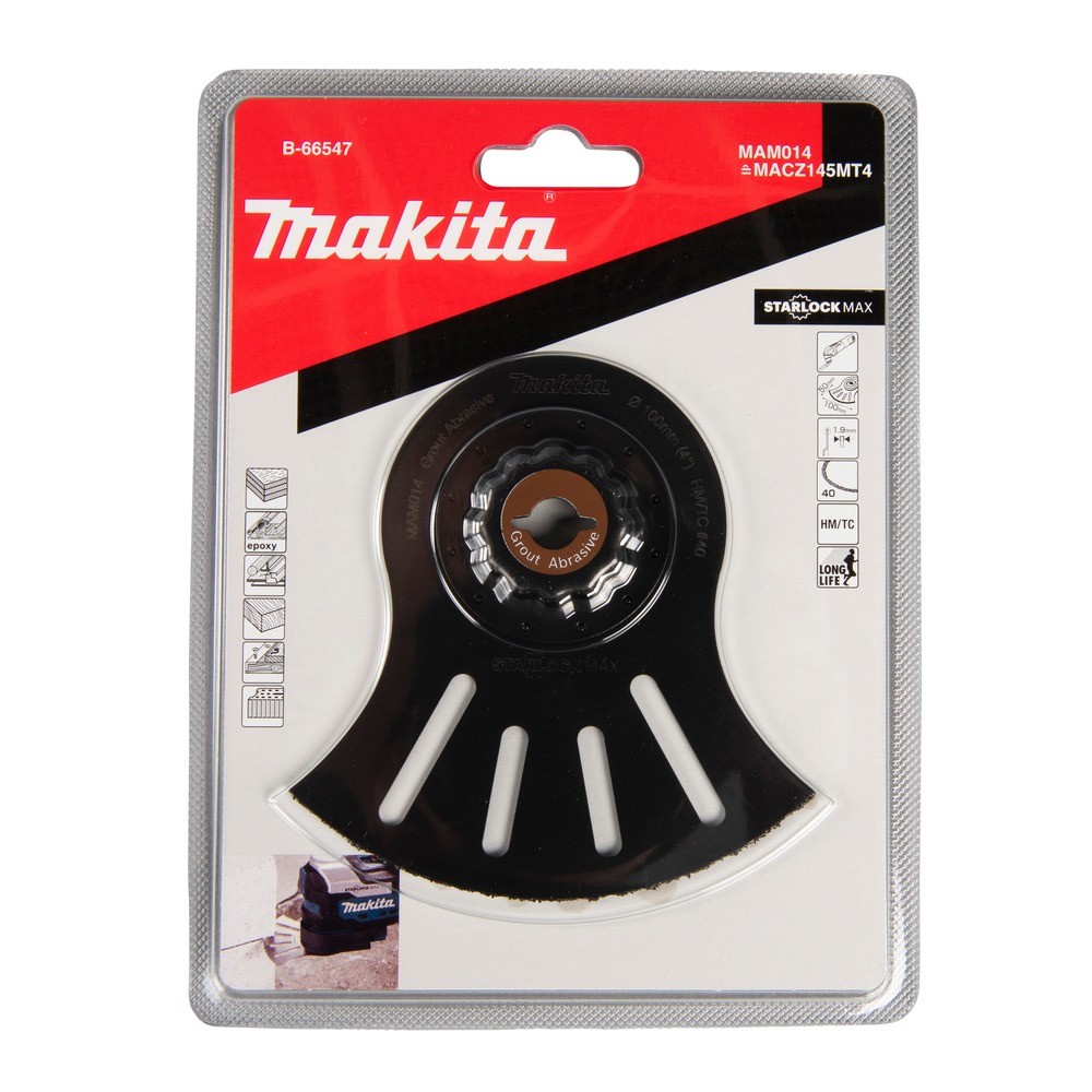 ใบเลื่อยเซกเมนต์คาร์ไบด์ Starlock Max Makita B 66547 ขนาด 100 มม  รหัส MAM014
