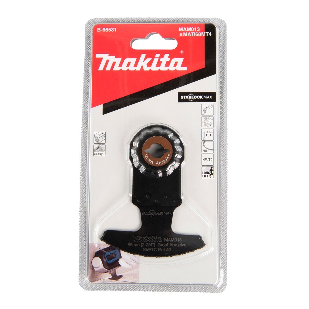 ใบเลื่อยเซกเมนต์คาร์ไบด์ Starlock Max Makita B 66531 ขนาด 68 มม  รหัส MAM013