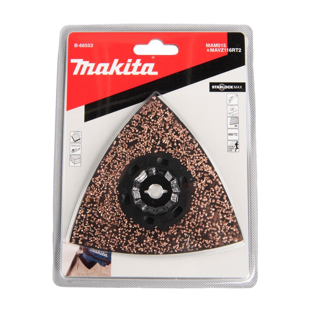 แผ่นขัดคาร์ไบด์ Starlock Max สำหรับปูน Makita B 66553 ขนาด 116 มม  เบอร์ 20 รหัส MAM015