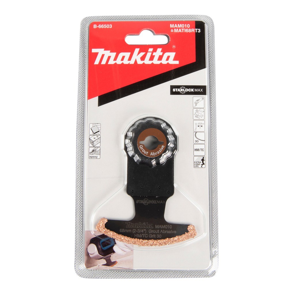 ใบเลื่อยเซกเมนต์คาร์ไบด์ Starlock Max Makita B 66503 ขนาด 68 มม  รหัส MAM010