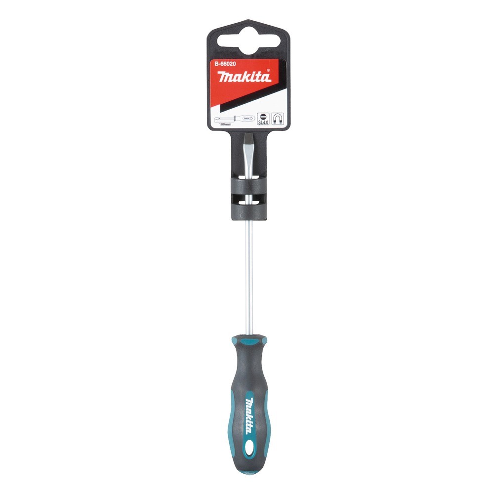 ไขควงหัวแม่เหล็ก Makita B 66020 ปากแบน SL4 0 ยาว 100 มม 