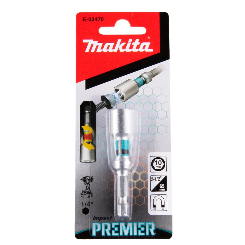 บล็อกแม่เหล็กขันน็อต Makita E 03470 Impact Premier Torsion ขนาด H10×65 มม 