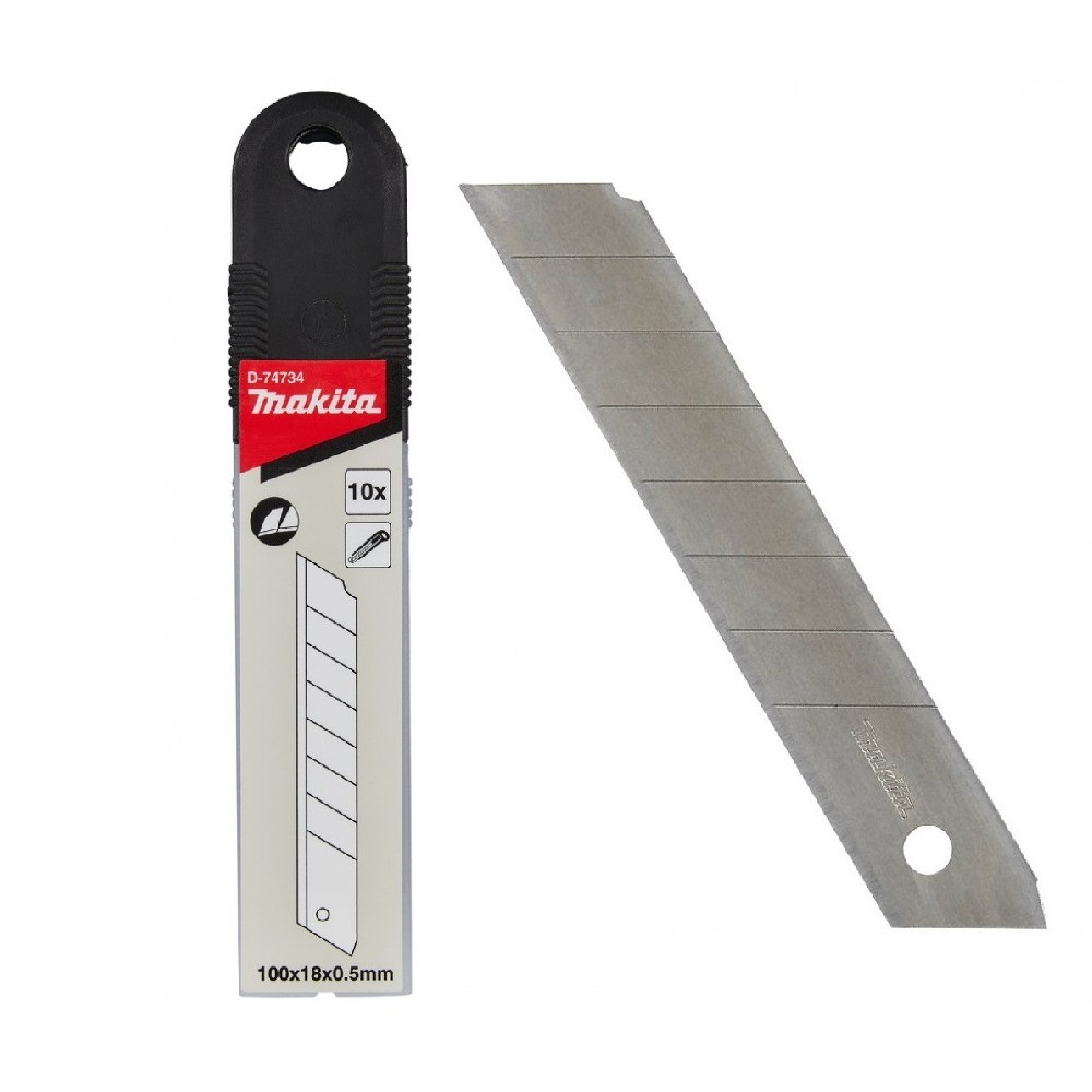 ใบมีดคัตเตอร์หักได้ Makita D 74734  10 ชิ้น ชุด 