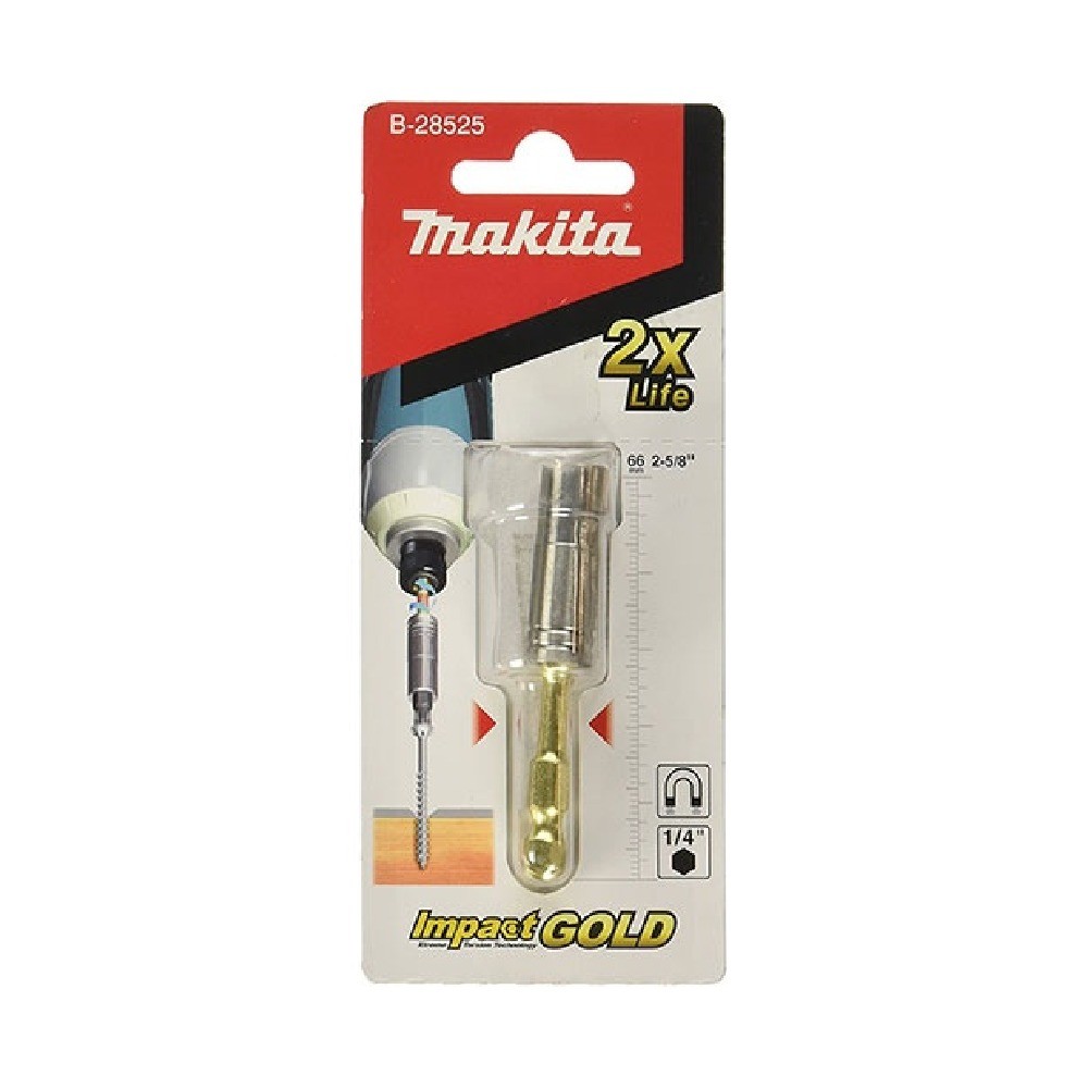 แกนแม่เหล็กจับดอก Makita B 28525 Impact Gold Torsion 2Xlife ขนาด ยาว 66 มม 