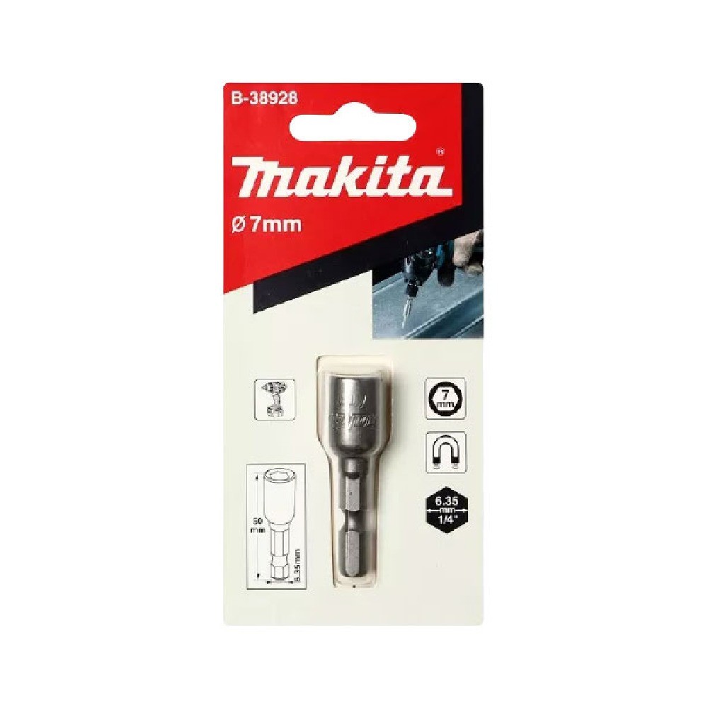 บล็อกแม่เหล็กขันน็อต Makita B 38928 ขนาด M4 7×50 มม 
