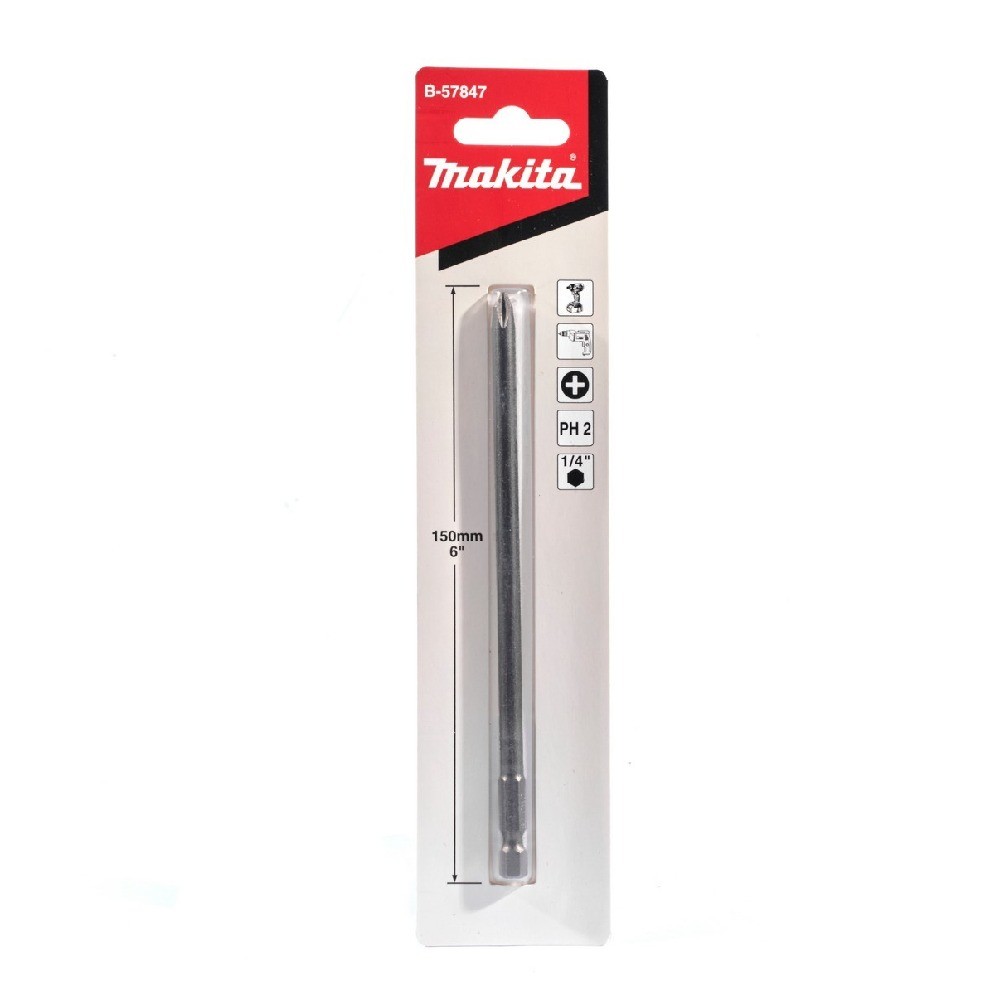 ดอกไขควงแฉก Makita B 57847 ขนาด PH2×150 มม  E Form