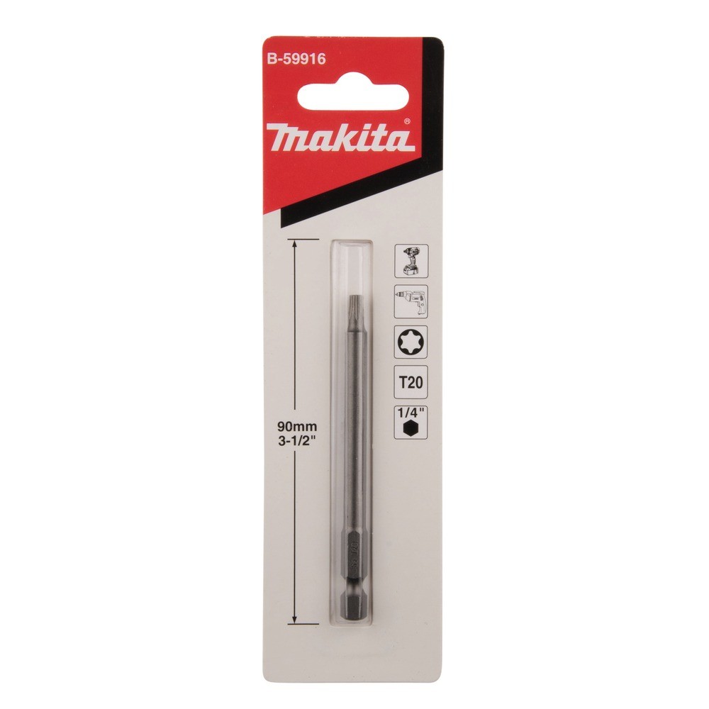 ดอกไขควง Torx Makita B 59916 ขนาด T20×90 มม  E Form  1 ชิ้น 