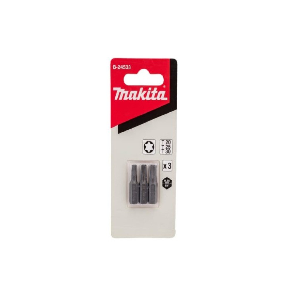 ชุดดอกไขควง Torx Makita B 24533 ขนาด T20 T25 T30×25 มม  C Form  3 ชิ้น ชุด 
