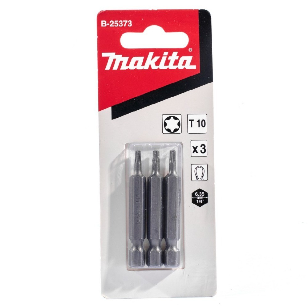 ชุดดอกไขควง Torx Makita B 25373 ขนาด T10×50 มม  E Form  3 ชิ้น ชุด 