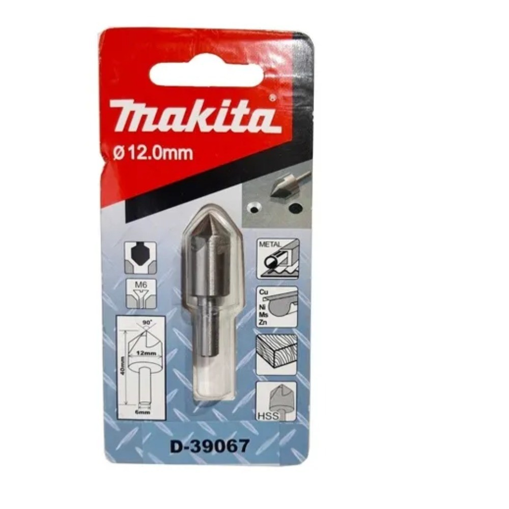 ดอกเคาน์เตอร์ซิงค์ Makita D 39067 ขนาด 12×40 มม  5 คม มุม 90° สำหรับสกรู M6