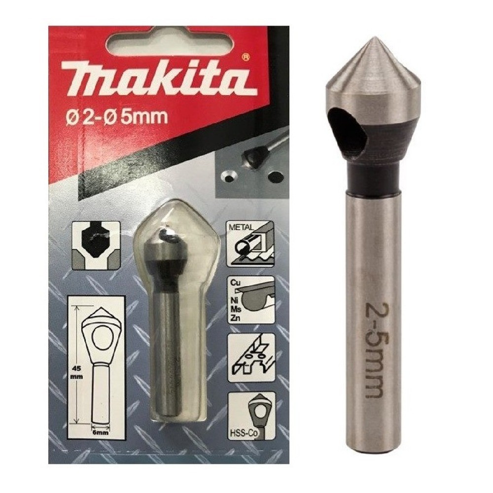 ดอกเคาน์เตอร์ซิงค์เจาะเอียง Makita D 39160 ขนาด 2–5×45 มม 