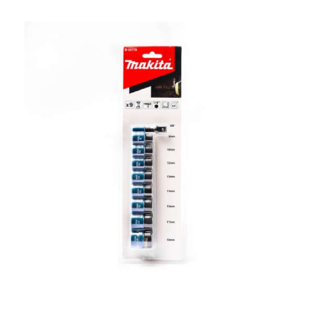 ชุดอะแดปเตอร์บล็อก Makita B 55778 ขนาด 3 8 นิ้ว SQ E Form  9 ชิ้น ชุด 