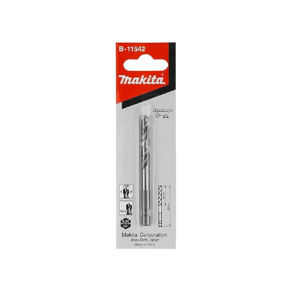 ดอกนำศูนย์ Makita B 11542 แบบ HSS G Pilot Drill