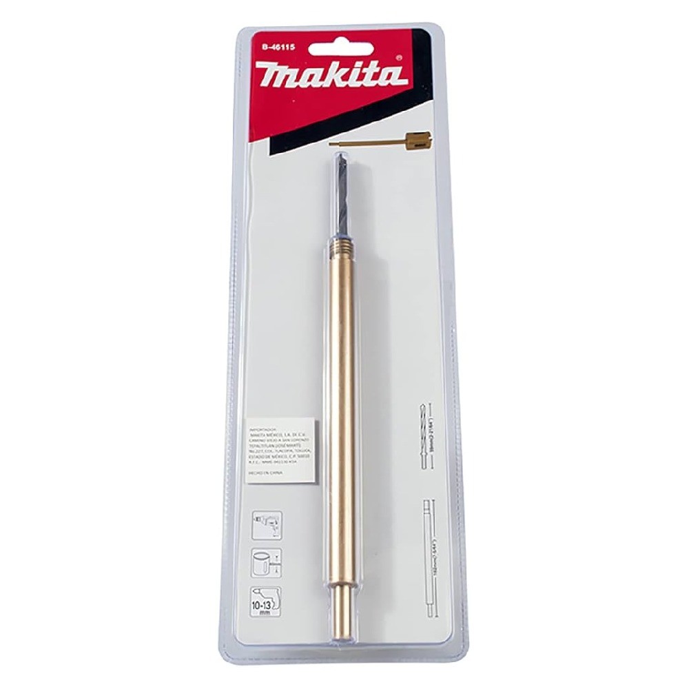ชุดก้านต่อพร้อมดอกนำศูนย์โฮลซอเพชร Makita B 46115 Vacuum Brazed ก้านสว่าน 13 มม 