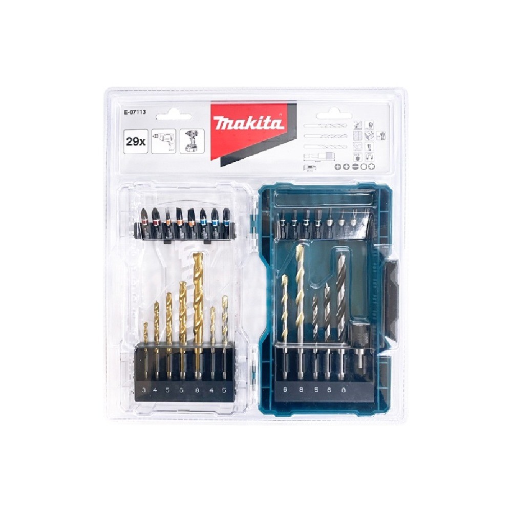 ชุดดอกไขควง Makita E 07113 จำนวน 29 ชิ้น พร้อมกล่องใส