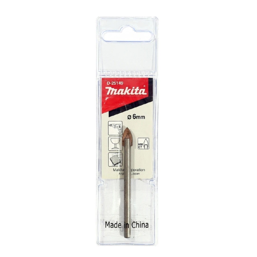 ดอกเจาะกระจกก้านกลม Makita D 25149 ขนาด 6×65 มม 