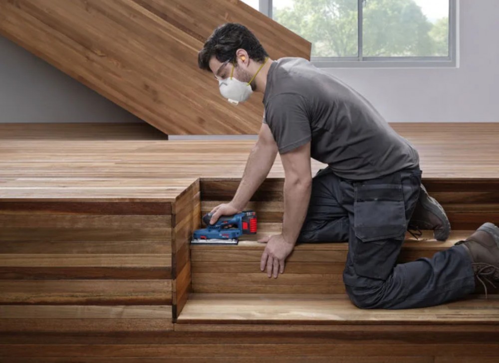 เครื่องขัดกระดาษทรายแบบสั่นไร้สาย BOSCH GSS18V 18 Professional Orbital Sander 06019R70L0  ตัวเปล่า 