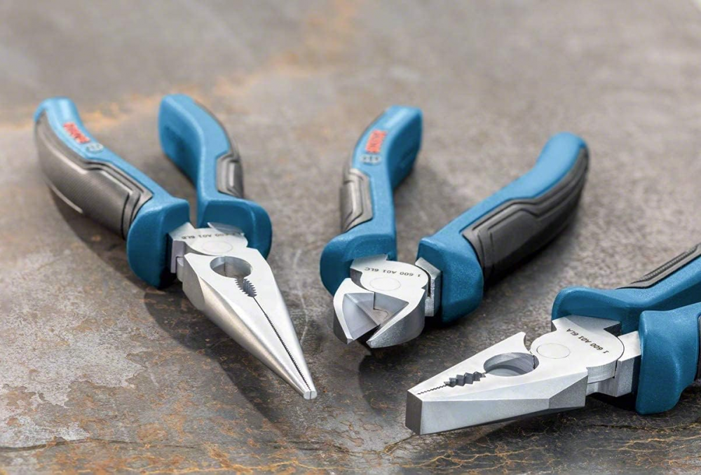 ชุดคีมปากแหลม   คีมปากตรง   คีมปากเฉียง BOSCH 1 600 A01 6BG ชุด 3 ชิ้น