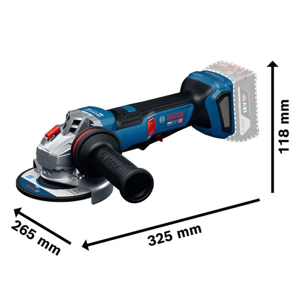 เครื่องเจียรไร้สาย BOSCH GWS 18V 11 PS Professional ขนาด 4 นิ้ว  ตัวเปล่า 