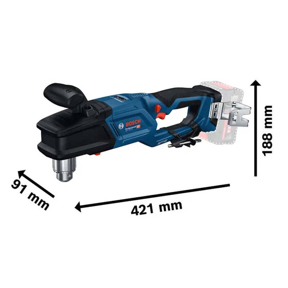 สว่านไฟฟ้าไร้สายมุมฉาก BOSCH GRD 18V 127 Pro Heavy Duty 06019N5080  ตัวเปล่า 