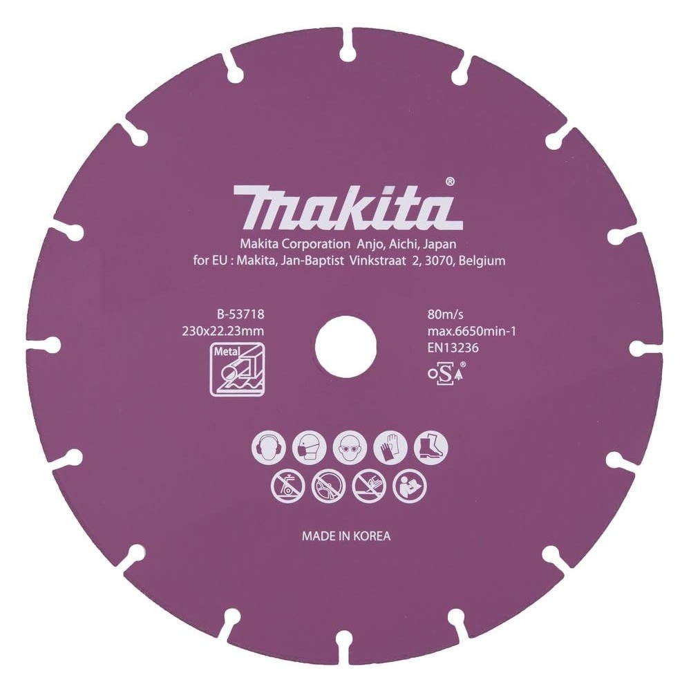 ใบเพชรตัดโลหะ VB MAKITA B 53718 ขนาด 230×1 3×22 23 มม 