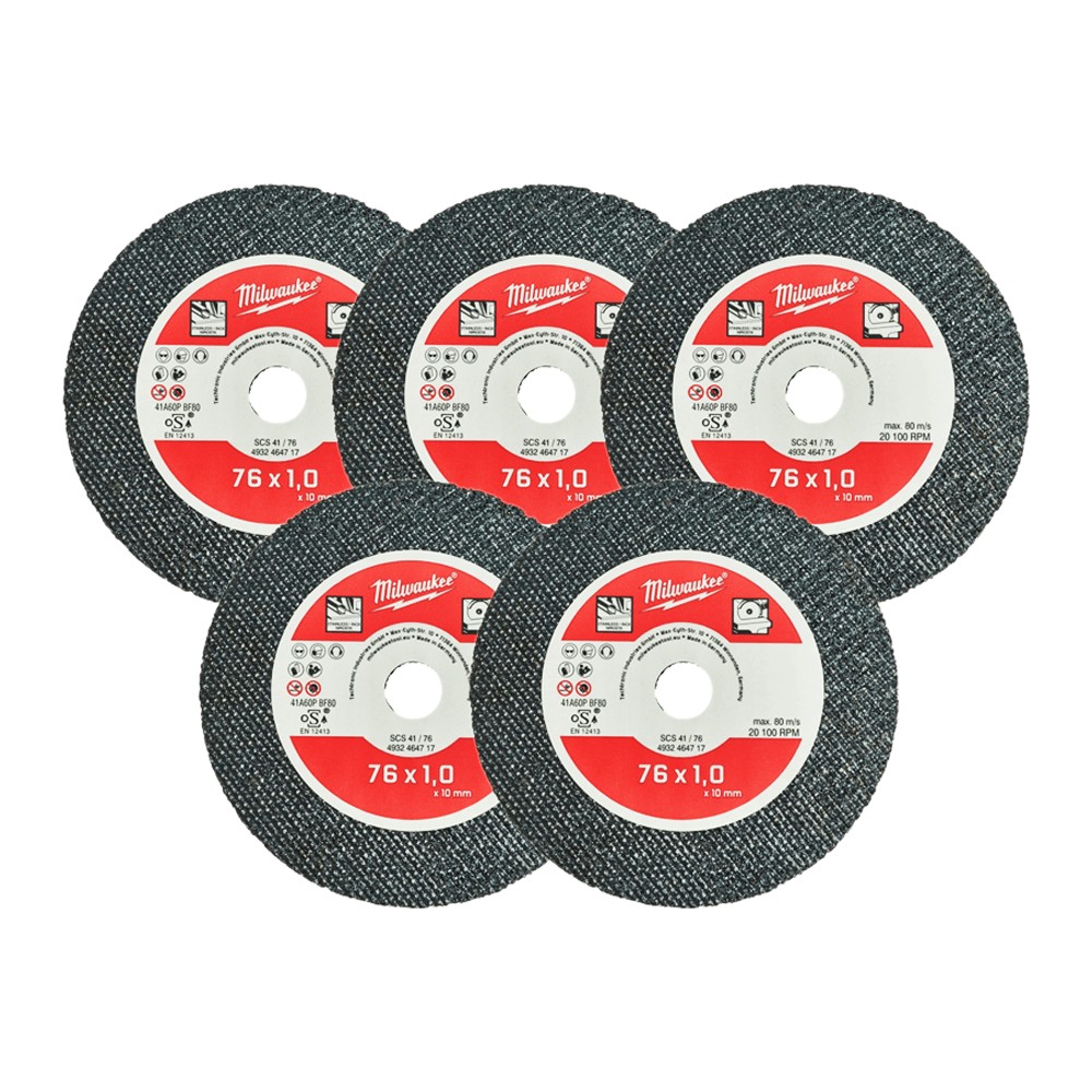 ใบตัดเหล็ก MILWAUKEE 4932464717 ขนาด 3 นิ้ว  5 ใบ แพ็ค 
