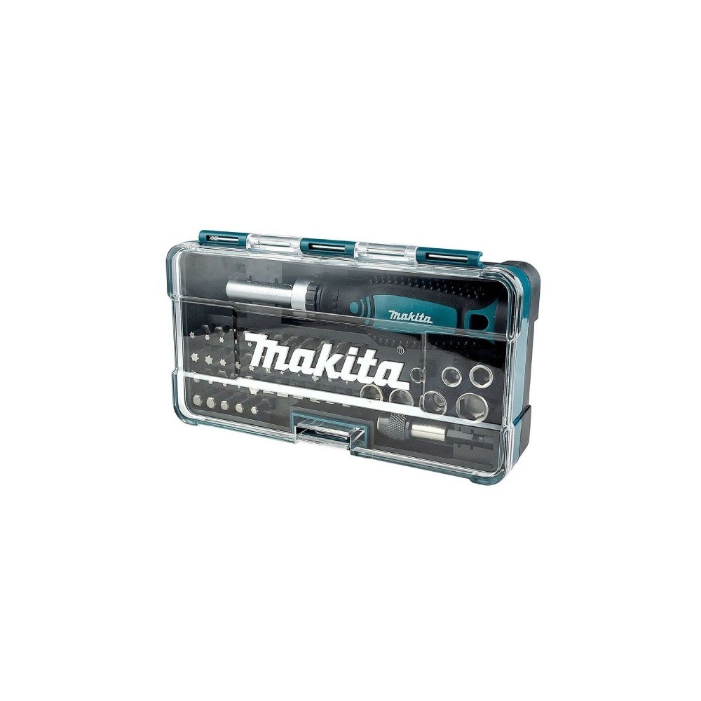 ชุดแสดงดอกแรทเช็ตและไขควง MAKITA B 36186 จำนวน 47 ชิ้น
