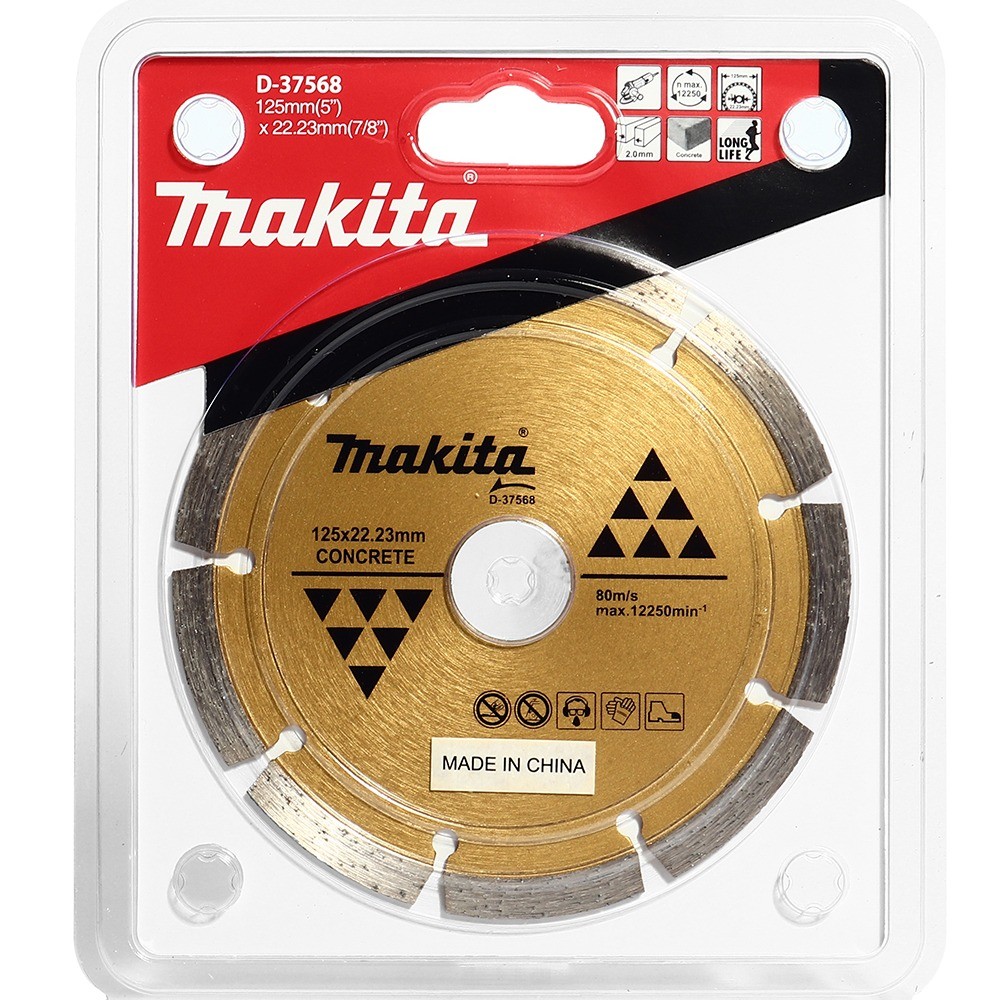 ใบเพชรตัดปูนแบบร่อง MAKITA D 37568 ขนาด 125×2 2×7×22 23 มม 