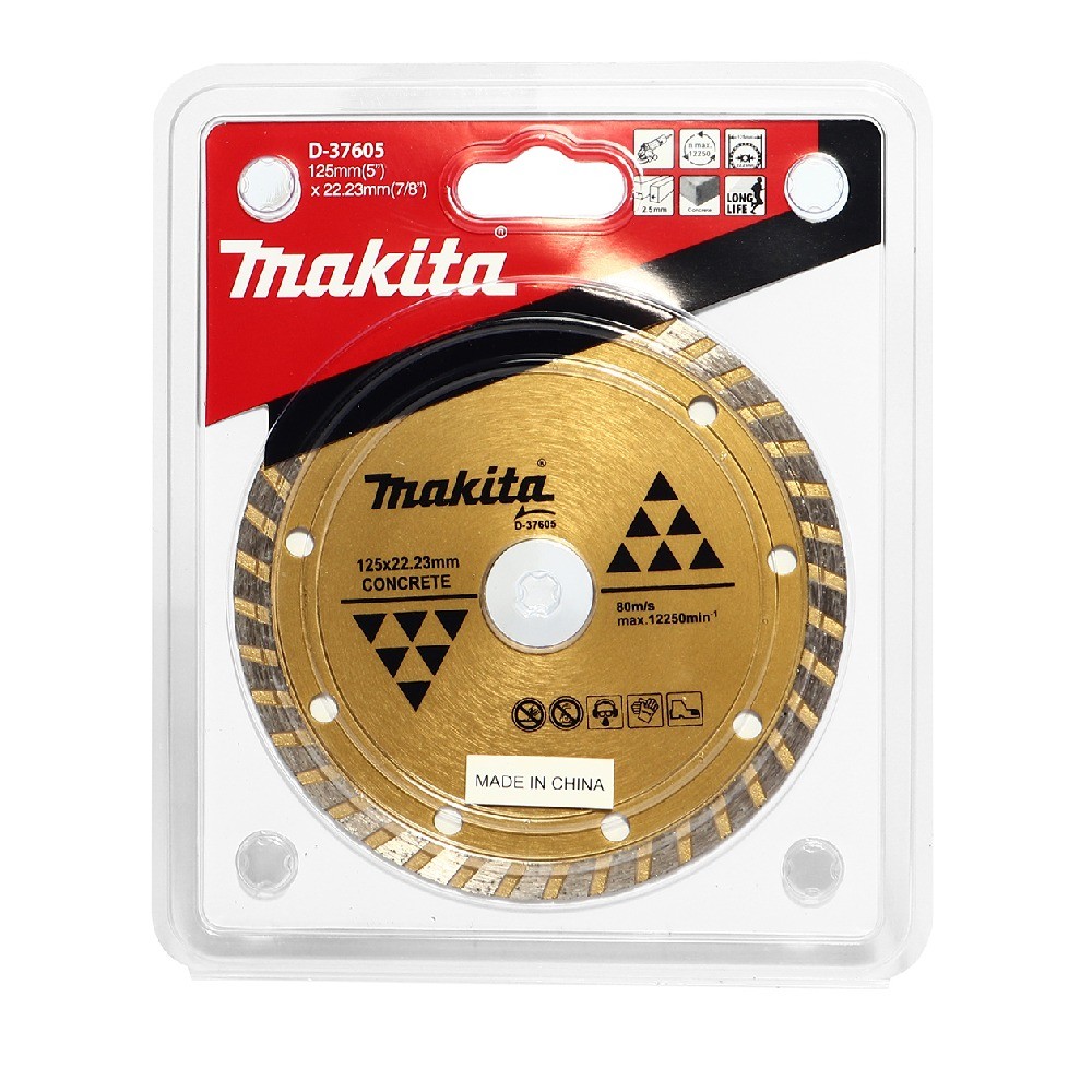 ใบเพชรตัดปูนแบบซี่ MAKITA D 37605 ขนาด 125×2 5×7×22 23 มม 