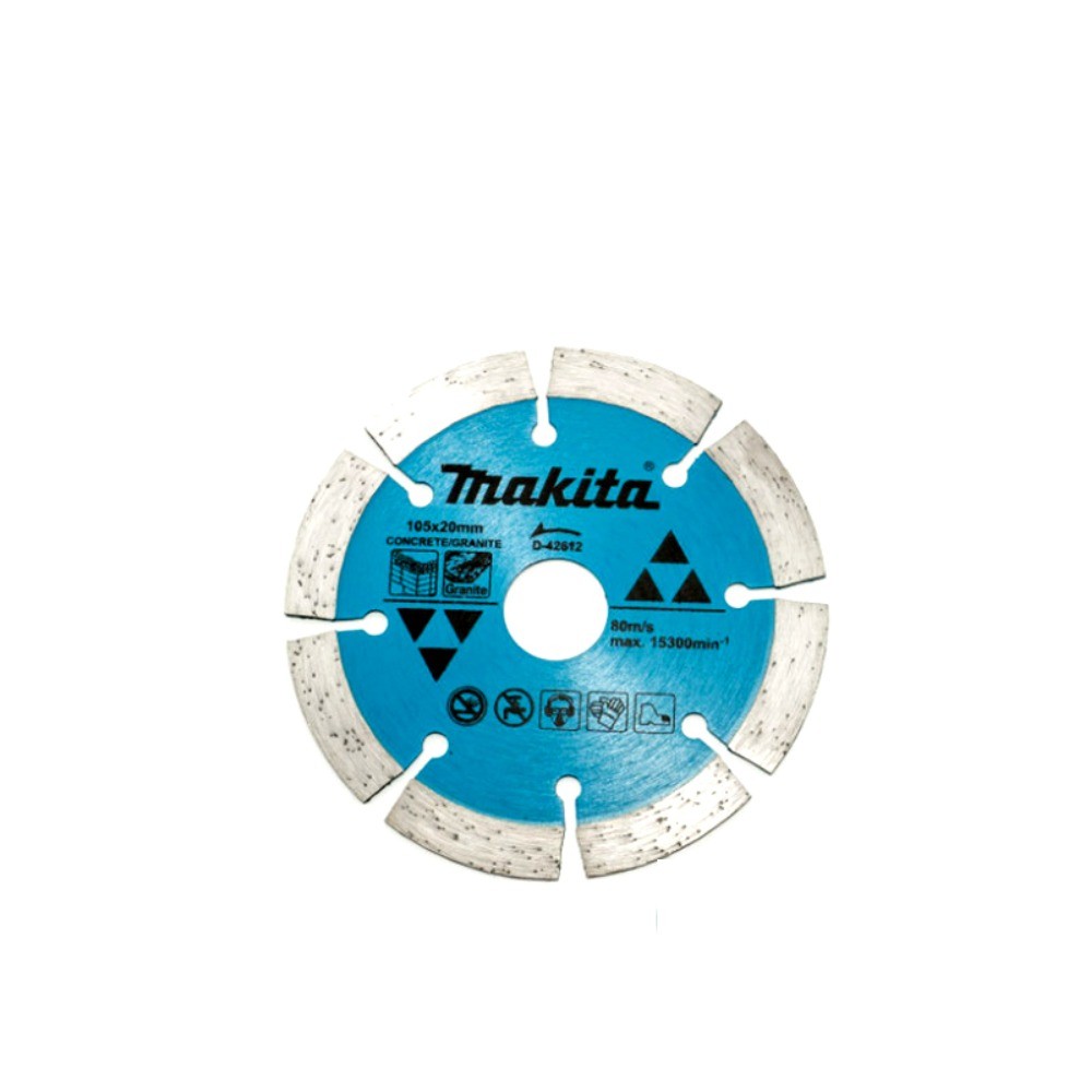 ใบเพชรตัดแห้งแบบเซกเมนต์ MAKITA D 42612 ขนาด 105×2×10×20 มม 