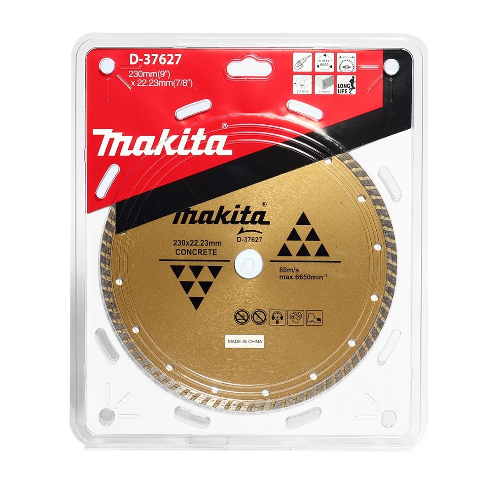 ใบเพชรตัดปูนแบบซี่ MAKITA D 37627 ขนาด 230×3 1×7×22 23 มม 