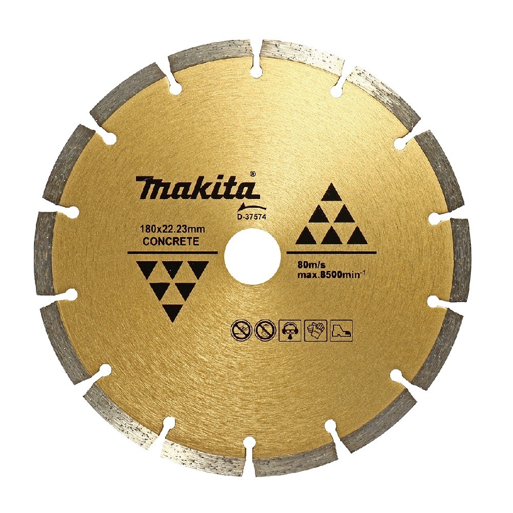 ใบเพชรตัดปูนแบบร่อง MAKITA D 37574 ขนาด 180×2 4×7×22 23 มม 