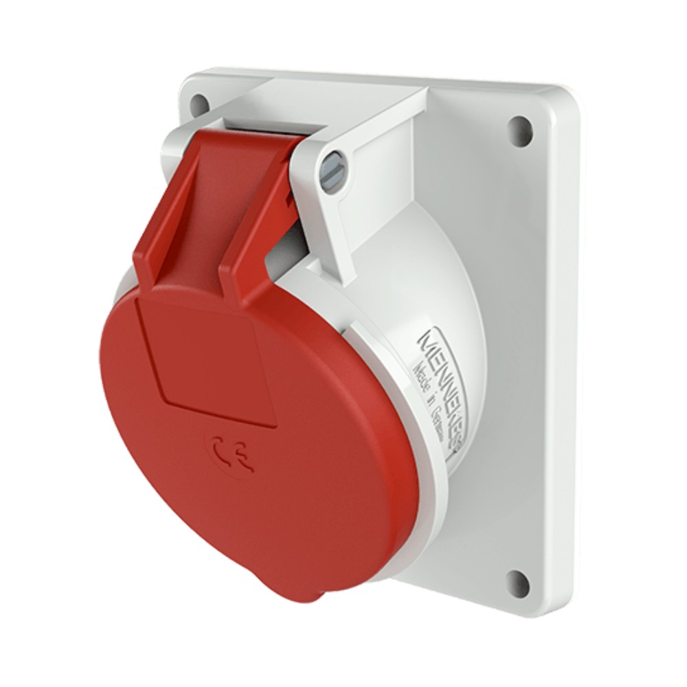 ปลั๊กตัวเมียฝัง MENNEKES 3473 แบบฝังเฉียง 20° กระแส 16A ประเภทขั้ว 5P  3P N E  IP44 แรงดัน 400V