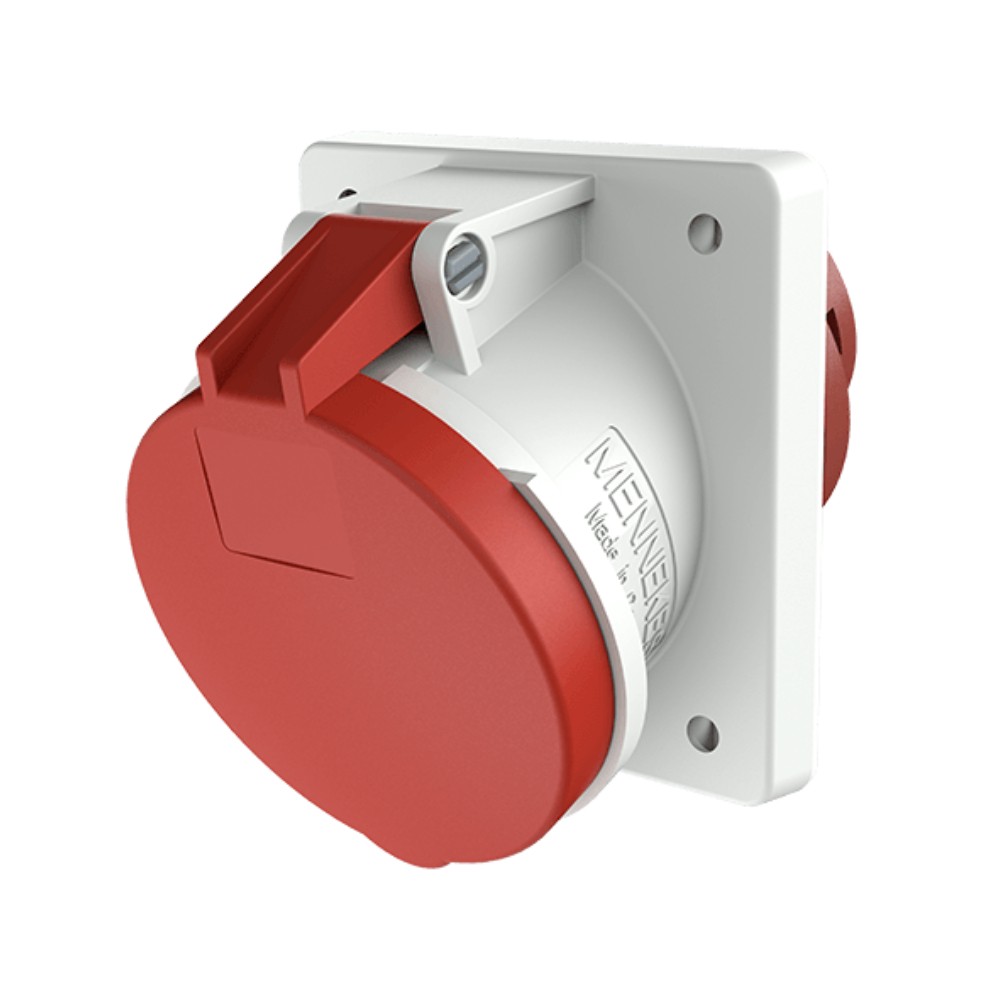 ปลั๊กตัวเมียฝัง MENNEKES 1151A แบบฝังเฉียง 20° กระแส 63A ประเภทขั้ว 4P  3P E  IP44 แรงดัน 400V 