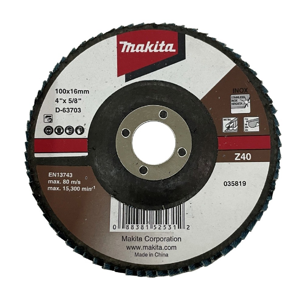 กระดาษทรายซ้อนเฉียง Z40 ใยไฟเบอร์ MAKITA D 63703 ขนาด 4 นิ้ว
