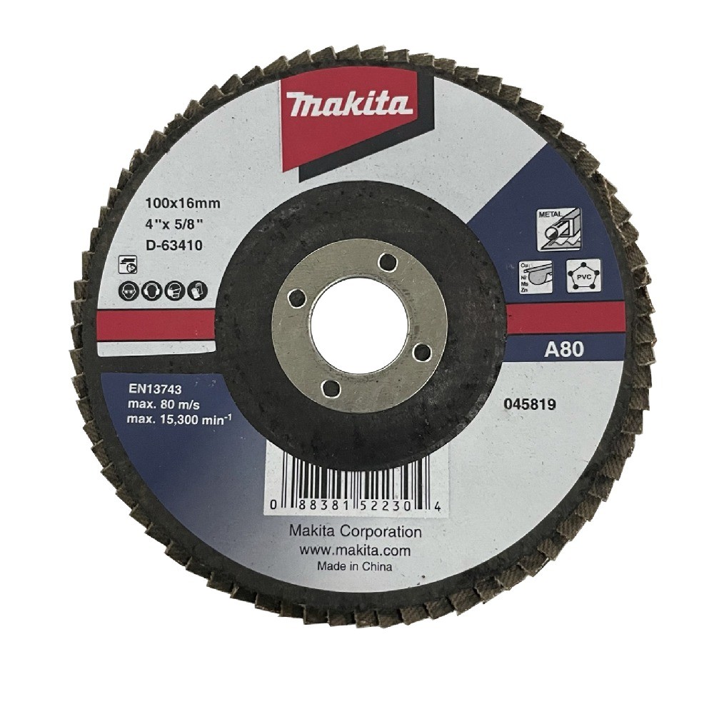 กระดาษทรายซ้อนเฉียง A80 ใยไฟเบอร์ MAKITA D 63410 ขนาด 4 นิ้ว