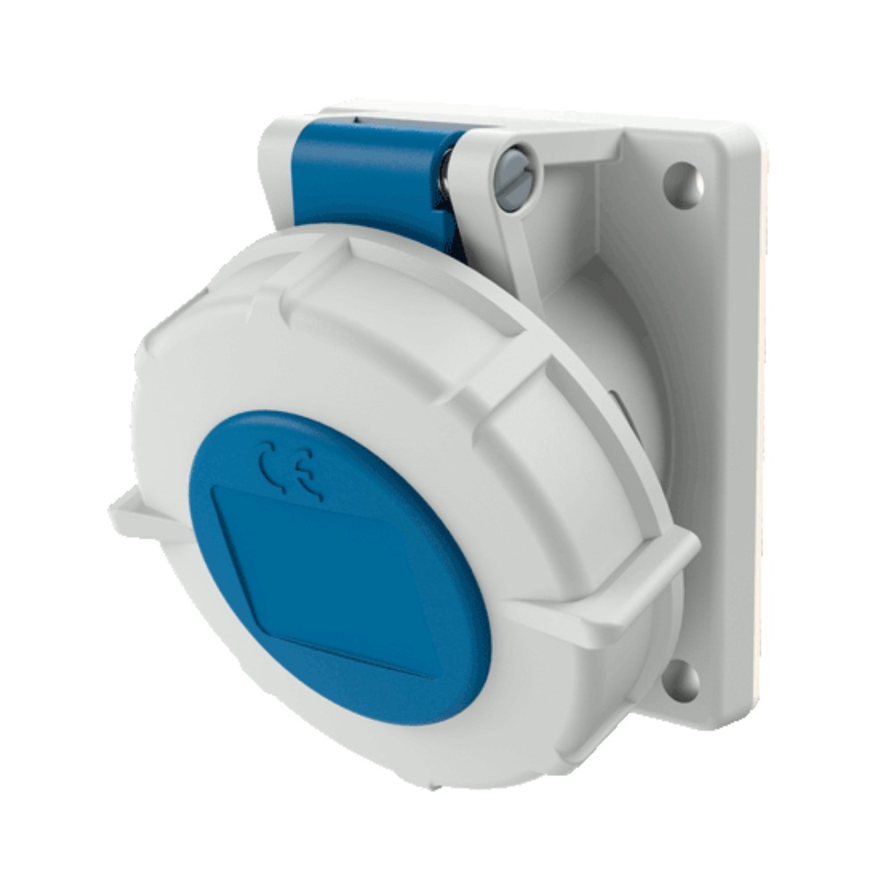 ปลั๊กตัวเมียฝัง MENNEKES 1701 CEE แบบฝังเฉียง 20° กันน้ำ กระแส 16A ประเภทขั้ว 3P IP67 แรงดัน 230V