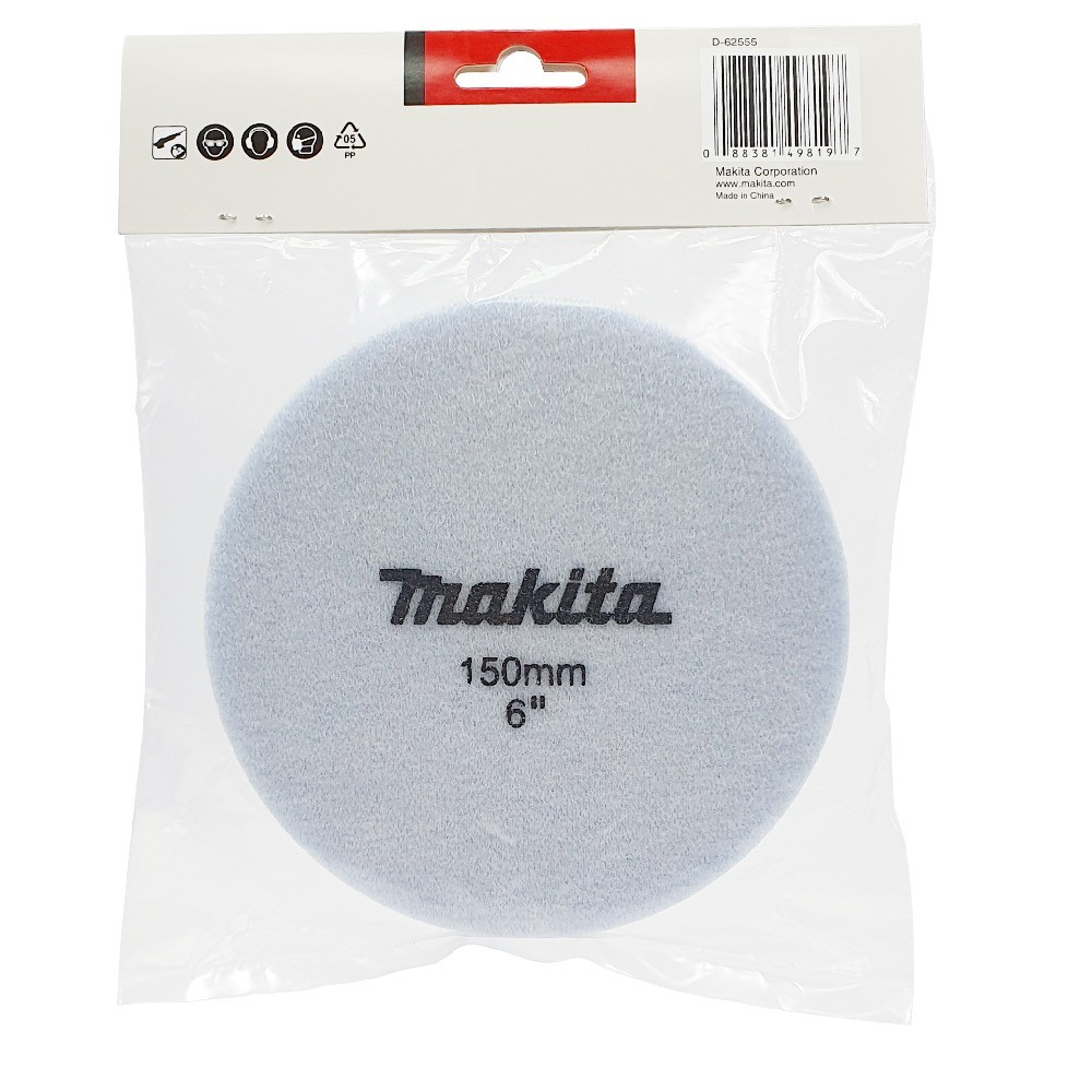 ฟองน้ำขัดผิวแบบเรียบปานกลาง  Medium  MAKITA D 62555 ขนาด 150 มม 